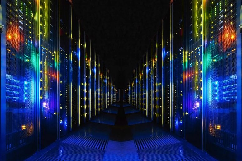 Supercomputer Data Center Corridor