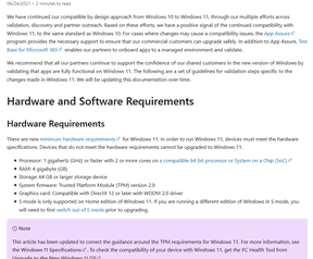 System requirements Windows 11