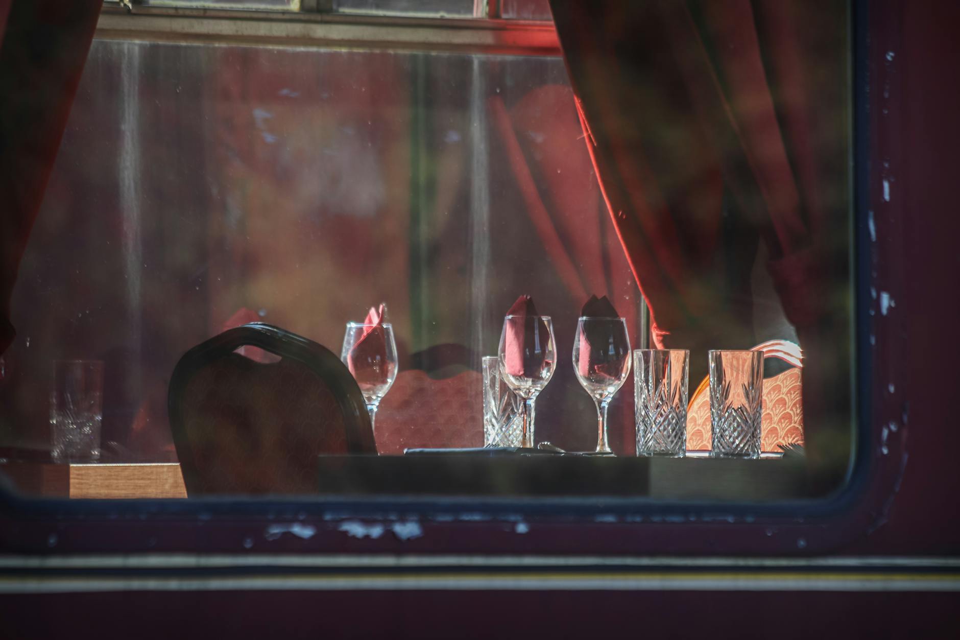 Premium train compartment with beds and panoramic windows