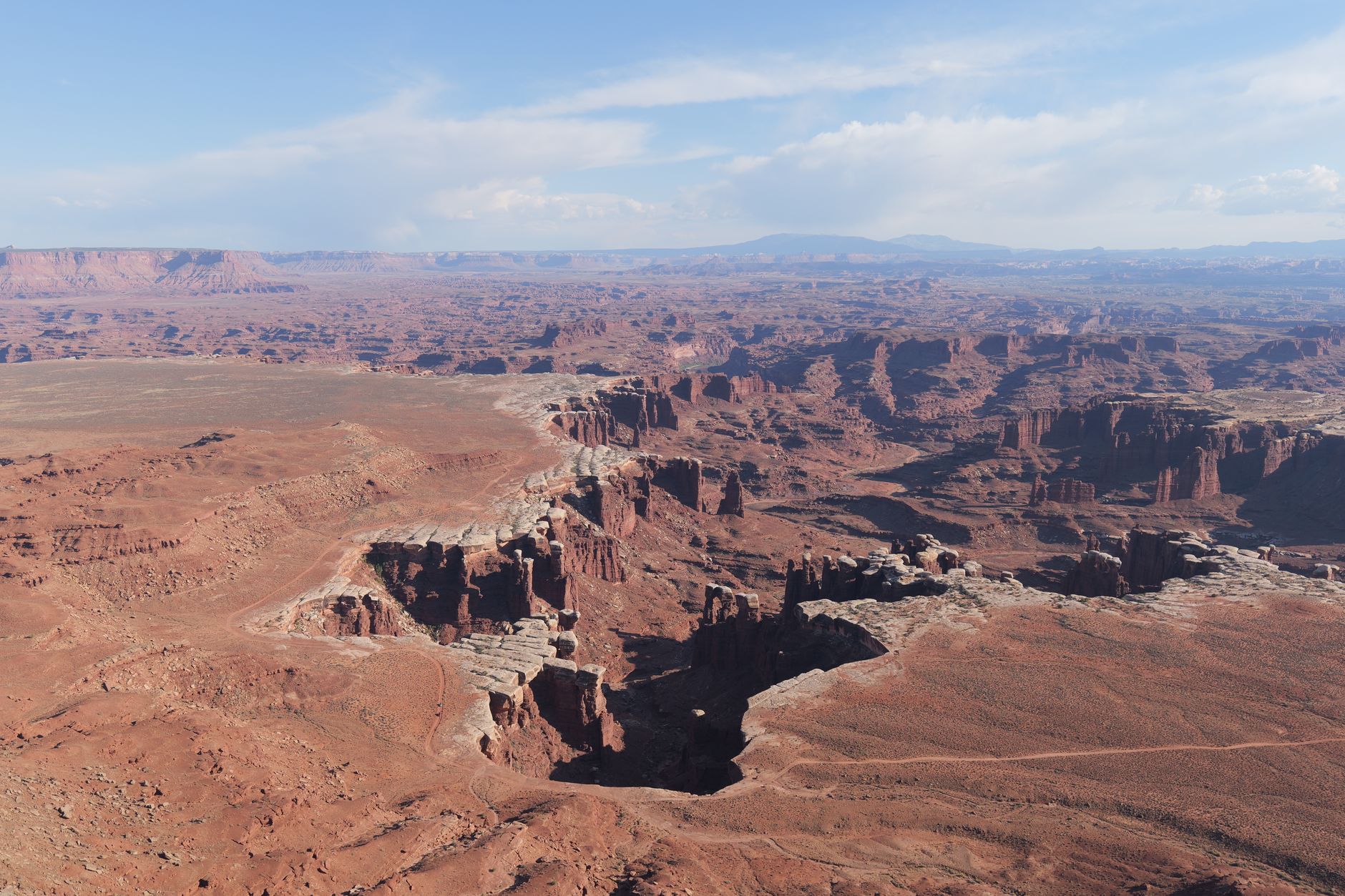 Aerial view of deep canyon gorges in Mexico's Copper Canyon region