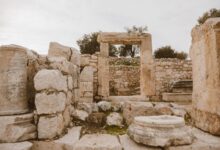 Stone walls and archways of historic Jesuit mission ruins in Paraguay