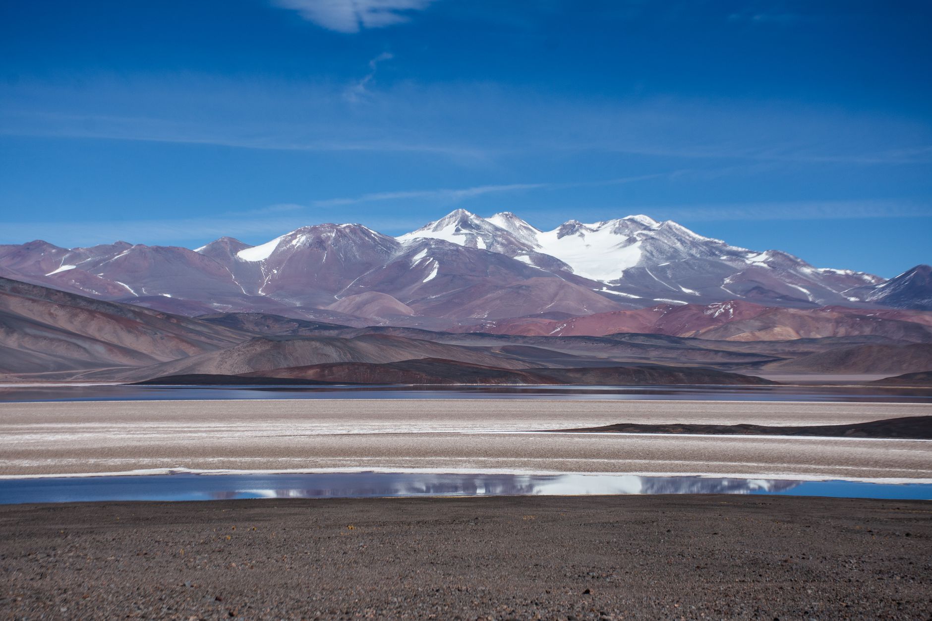 Vast Bolivian altiplano terrain under a clear sky at dusk