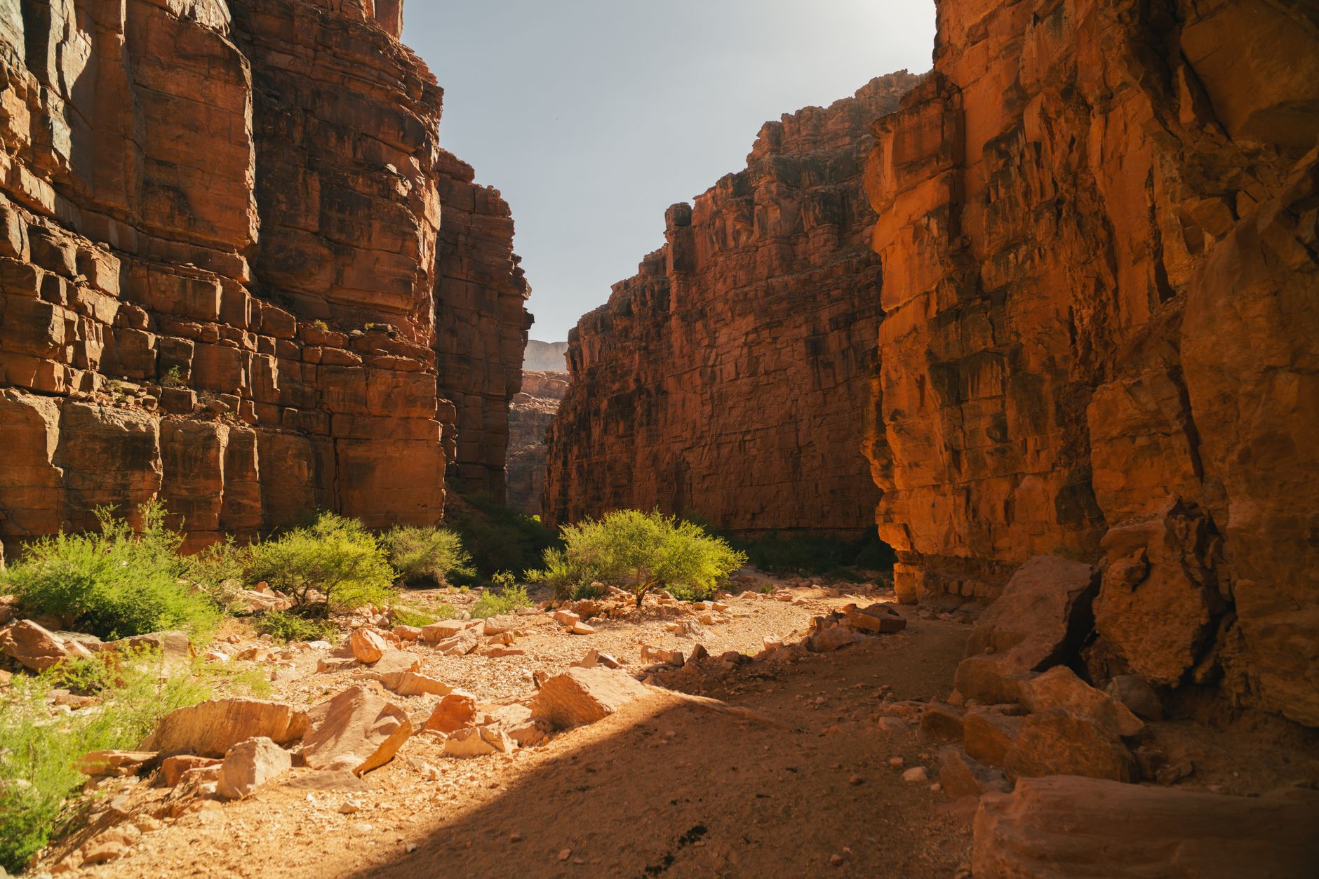 Eroded red rock formations and dry ravines in Tatacoa Desert, Colombia